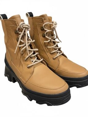 Sorel Tan Lace-Up Platform Women’s Boots